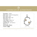 Lotus Fun Echt 925 Sterling Silber Natürlicher Original Feiner Schmuck 18 Karat Gold Vogel auf Ast Anhänger ohne Halskette für Frauen Geschenk