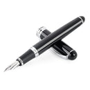 Luxusmarke Jinhao X750 Silber Edelstahl Füllfederhalter Medium 18KGP Feder Schule Büro Name Tintenstifte Geschenk Schreibwaren