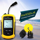 LUCKY FF1108-1 Tragbarer Fischfinder Eisfischen Sonar Echolot Alarmgeber Fishfinder 0,7-100 m Fischen Echolot