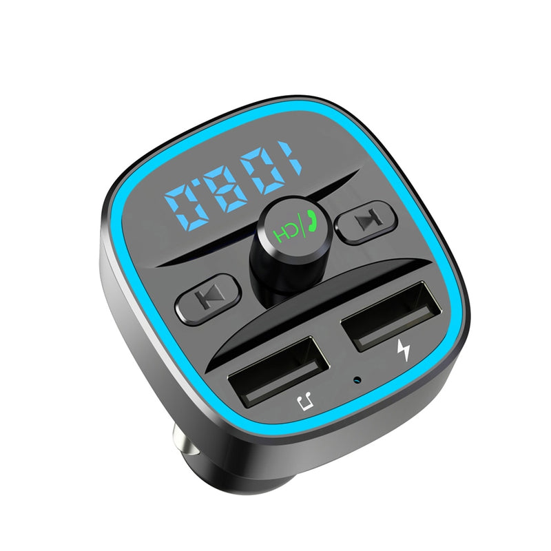 CDEN FM transmitter Bluetooth 5.0 hands free car kit MP3 music player U disk TF card receiver USB Car Charger fast charging