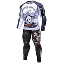 Traje deportivo de compresión para hombre, secado rápido, transpiración, entrenamiento físico, Kit MMA, rashguard, ropa deportiva para hombre, ropa para correr y correr