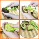 LMETJMA 3-in-1-Avocado-Schneider, PP-Avocado-Schneider und Pitter, Avocado-Schäler, Cutter, Skinner und Corer, Obstwerkzeuge, KC0128