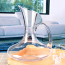 Superior 1900 ml Rotweinkaraffe mit flachem Boden, handgefertigter Weinausgießer aus Kristall, Premium-Wasserkaraffe, verdickte Wand