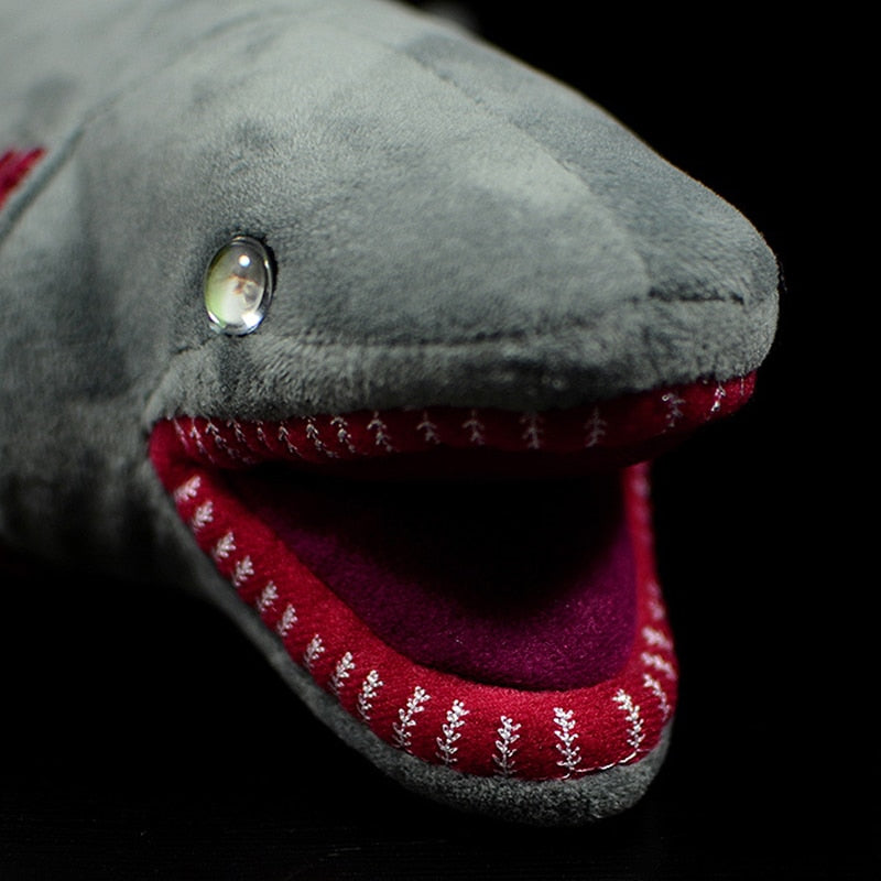 52cm Length Lifelike Frilled Shark Plush Toy Soft Six-gill Shark Plush Realistic Sea Animals Stuffed Toys Gift For Kids