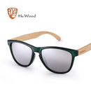 HU WOOD Brand Design Bamboo Sunglasses Sea Gradient Lenses UV400 Driving Shade Mens Sunglasses Eyewear gafas de sol hombr GR8012