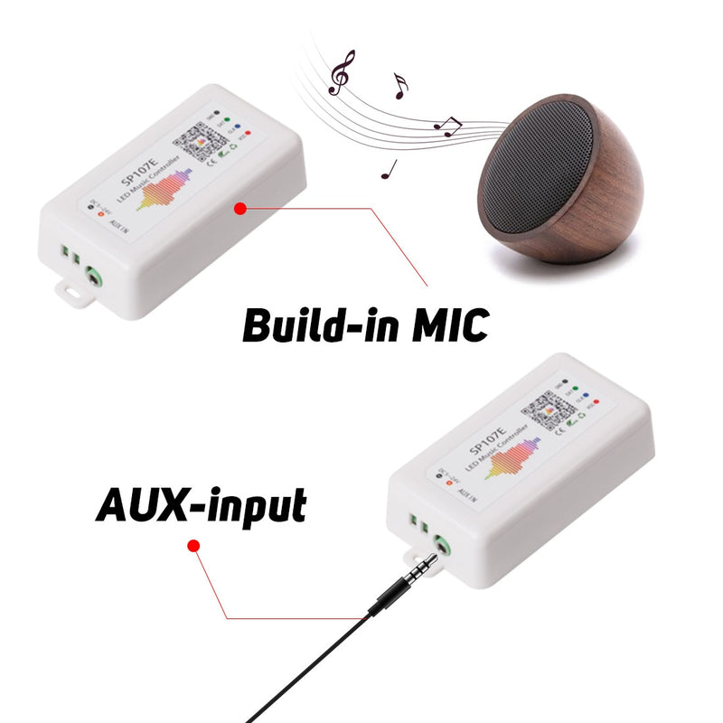 WS2812B LED Controller Wifi Bluetooth Pixel IC SPI Music APP for WS2811 WS2815 WS2813 SK6812 SK9822 RGBW APA102 LED Lights Strip