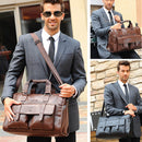 Männer Leder Schwarz Aktentasche Business Handtasche Messenger Bags Männliche Vintage Umhängetasche Herren Große Laptop Reisetaschen Hot XA177ZC