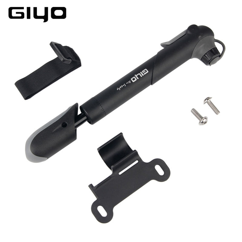 Giyo Bike Pump 105g Portable Mini MTB Mountain Bike Bicycle Pumps 100 psi High Pressure Cycling Hand Air Pump Ball Tire Inflator