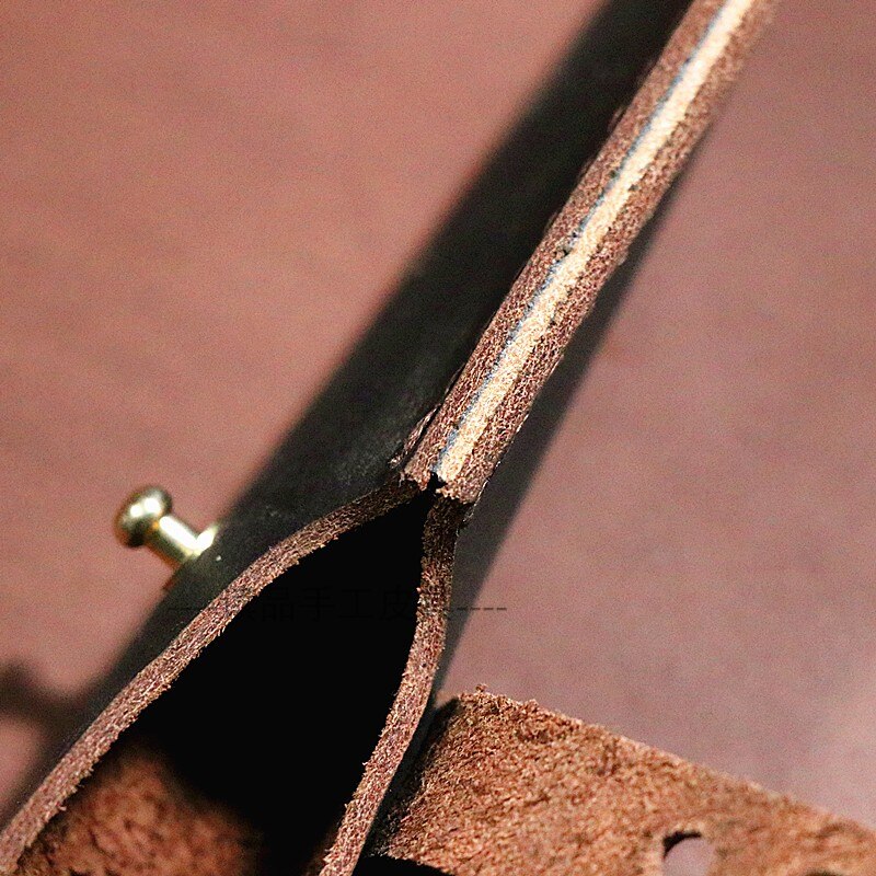 10-18cm Maßgeschneiderte handgemachte manuelle erste Schicht Crazy Horse Rindsleder Obstmesserscheide, Scheide Kochmesser Hülle