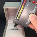 Weißgold überzogener Moissanite-Ring 1.5CTW F-Farben-Verlobungsring-Test positiver Moissanite-Band-Diamant-Hochzeitsschmuck für Braut