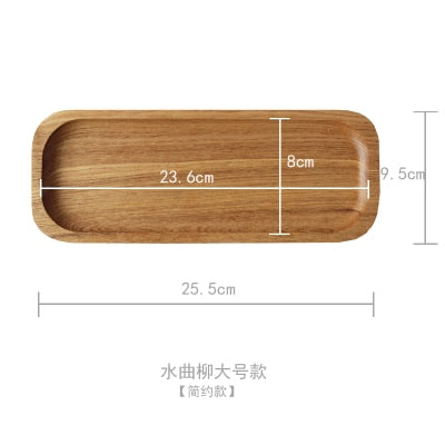 Japan Style Wood Desserts Plate Eco Natural Creative Fruits Cutting Boards No Paint Food Serving Trays Sushi Plates Tableware