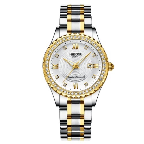 NIBOSI 2022 New Gold Watch Women Watches Ladies Creative Steel Women&