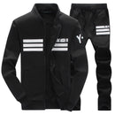 Herbst Trainingsanzug Männer 2021 Sportbekleidung Mode Herren Set Zwei Stücke Reißverschluss Warme Sweatshirt Jacke + Jogginghose Moleton Masculino Sets