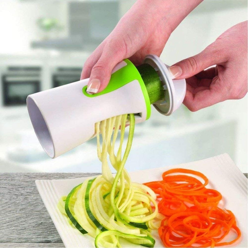 Tragbarer Spiralschneider Gemüseschneider Handheld Spiralschneider Schäler Edelstahl Spiralschneider für Kartoffeln Zucchini Spaghetti