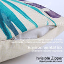 Pop geometrischer Tier-Kissenbezug, schwarz-weißes Leinenkissen, dekorativer Kissenbezug, quadratisch, hochwertiger Druck, individuelles Dekokissen