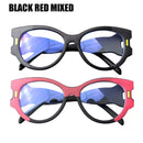 SOOLALA Anti Blue Light Reading Glasses Women Hyperopia Presbyopic Big Frame Wide Arms Cat Eye Women Glasses With Diopter