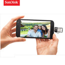 SanDisk OTG USB Flash Drive 32GB 16GB USB 3.0 Dual Mini Pen Drives 128GB 64GB PenDrives for PC and Android phones For shipping