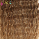 MAGIC Deep Curly Synthetic Hair Weave Deep Wave Hair Bundles 28 "30" 32 "Zoll Ombre Color Two Tone Curly Hair Extension 120g