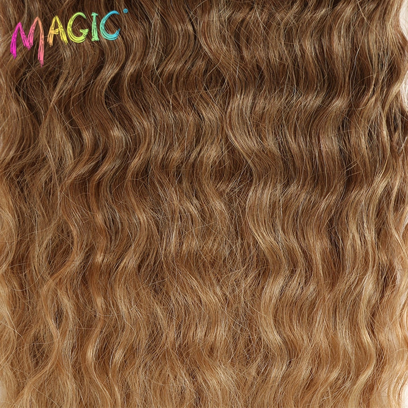 MAGIC Deep Curly Synthetic Hair Weave Deep Wave Hair Bundles 28 "30" 32 "Zoll Ombre Color Two Tone Curly Hair Extension 120g