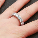 UWIN 1 Row CZ Ring Full Bling Iced Out Wedding Zircon Hollow Luxury Engagement Fashion Jewelry Gift