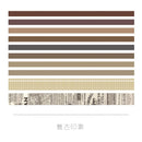 10 Teile/los Vintage Grid Stripe Washi Tape Klebeband Diy Scrapbooking Aufkleber Label Craft Masking Tape Japanisches Briefpapier
