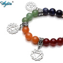 Ayliss Dropship Natursteine ​​Armband Reiki Heilung Gleichgewicht Energie Gebetskette Armbänder Chakra Mala Yoga Meditation Armband