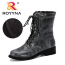 ROYYNA Neue beliebte Erhöhung Kurze Stiefel Frauen Herbst Winter Runde Kopf Stiefel Frau Zapatos De Mujer Bequemer Damenschuh