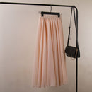 Frauen Boho Stil 3 Schicht Chiffon Langer Rock Weibliche Elegante Hohe Taille Undurchsichtig Strand Maxi Röcke Saia 2021 Frühling SK121