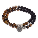 Charm Retro Buddha Bead Armband Männer Schwarz Naturstein Chakra Armbänder Erkek Bileklik Armband Homme AB226