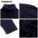COODRONY Mens Sweaters 2018 Autumn Winter Thick Warm Pullover Men Knitted Cashmere Wool Sweater Men Heavy Turtleneck Jumper 8229