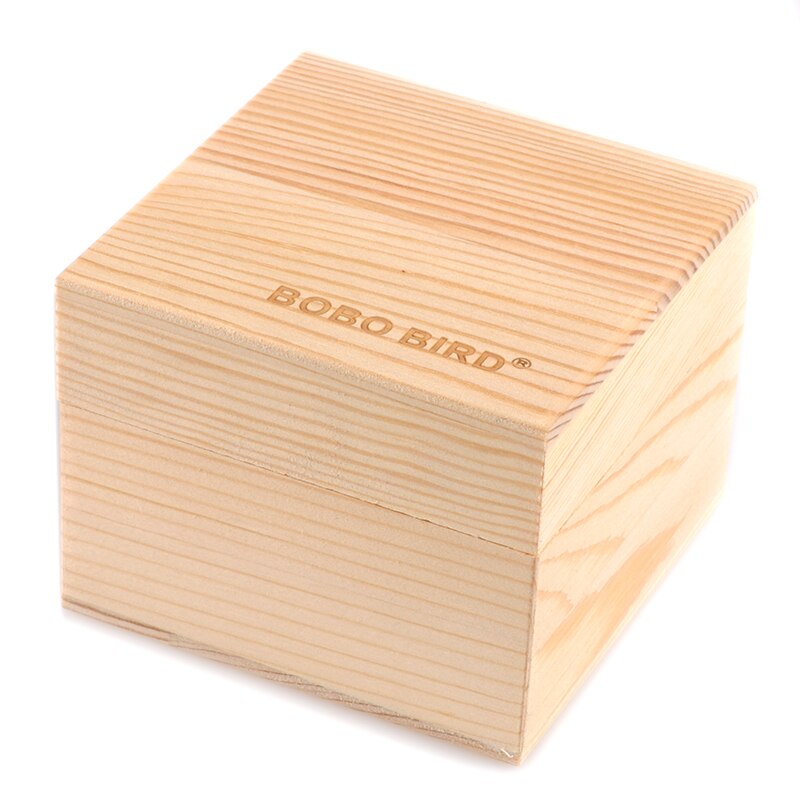 BOBO BIRD D30-1 Zweifarbige Uhren aus Zebra-Holz und Ebenholz mit leuchtenden Zeigern, Quarz-Armbanduhr für Herren in Geschenkbox aus Holz