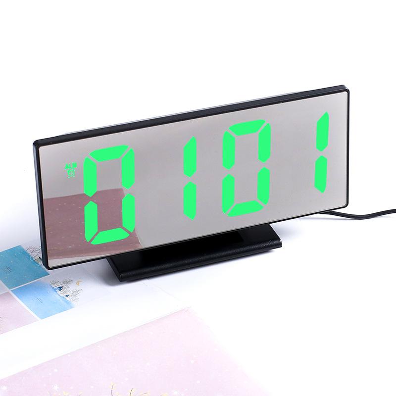 LED Mirror Digital Alarm Clock Electronic Watch Table Desktop Alarm Clocks Multifunction Snooze Night Large LED Display Gift