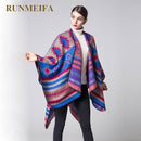 [RUNMEIFA] Damen Winter Batwing Quasten Umhang Poncho Cape Schal Schal PonchoDecke Pashmina 6 Farben 130*150cm