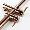 Baño ducha desviador caño mezclador grifo latón bañera piso pie grifo grifo oro rosa para baño 10 años de garantía