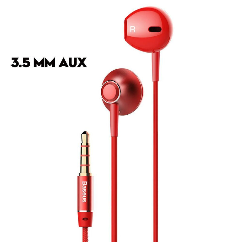 Baseus 6D Estéreo Auriculares intrauditivos Auriculares Control por cable Auriculares de sonido bajo para auriculares de 3,5 mm