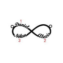 Color Personalized Infinity Name Necklace With Heart Custom Couple Letter Pendant Stainless Steel Jewelry Best Friend Gifts