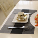 WHQ 4 STÜCKE 40 x 30 cm Tischsets PVC Esstisch Matte Disc Bowl Pads Untersetzer Wasserdichte Tischdecke Pad Moderne rutschfeste Unterlage