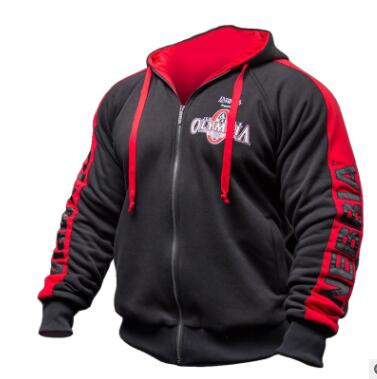 2019 New OLYMPIA Herren Fitnessstudios Hoodies Fitness Bodybuilding Sweatshirt Reißverschluss Sportbekleidung Herren Trainingsjacke mit Hoodie Kleidung