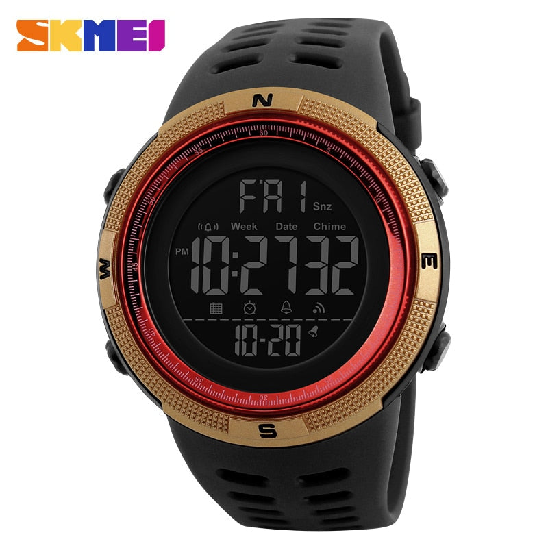 SKMEI Men Watches Sports Countdown Double Time Watch Alarm Chrono Digital Wristwatches Man Clock Waterproof Relogio Masculino