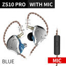 KZ ZS10 Pro Gold Kopfhörer 4BA+1DD Hybrid 10 Treiber HIFI Bass Ohrhörer In Ear Monitor Kopfhörer Noise Cancelling Metall Headset