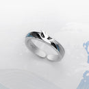 Thaya Flying Bird Wave Ring s925 Silver Blue Drop Oil 3D Wave Couple Rings for Women Elegant Irish Fine Jewelry Lovers&