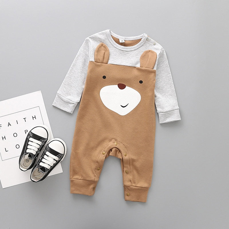 Newborn Baby Romper For Boys Girls Rompers Playsuits Cotton Long Sleeve Animal Baby Clothes Infant Pajamas Underwear