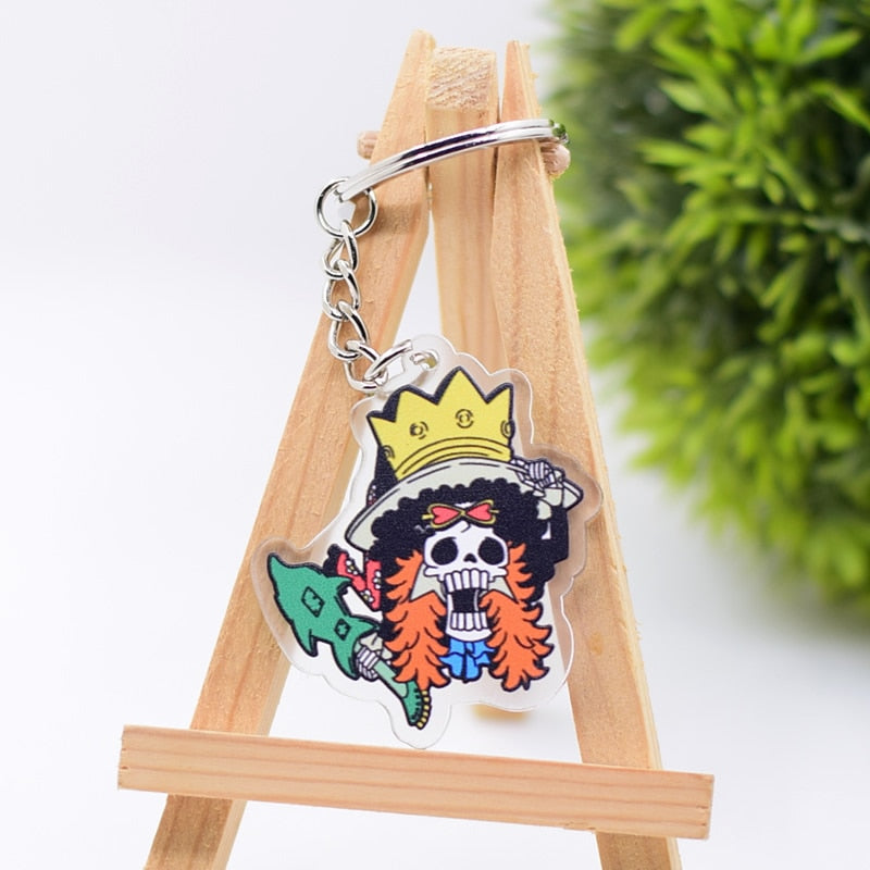 2019 One Piece Keychain Double Sided Key Chain Acrylic Pendant Anime Accessories Cartoon Key Ring