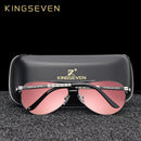 KINGSEVEN Design Herrenbrille Pilot HD Polarisierte Sonnenbrille für Herren/Damen Fahrende Sonnenbrille mit geprägtem Logo Oculos De Sol