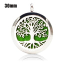 Collar de cadena con colgante de difusor de aromaterapia magnético ahuecado de árbol, collar de medallón de aceite esencial de Perfume de acero inoxidable