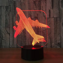 Touch Fernbedienung Flugzeug 3D Licht LED Tischlampe Optische Täuschung Birne Nachtlicht 7 Farben Ändernde Stimmungslampe USB Lampe