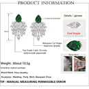 Pera Hochwertige handgemachte Vintage Frauen Party Jewerly Bohemian Style Big Green Stone Drop Ohrringe mit Zirkonia E053