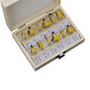 12-teiliges Fräser-Fräser-Bit-Set 1/4 Holzschneider Hartmetallschaftmühle Holzbearbeitung Trimmen Gravur Carving Schneidwerkzeuge