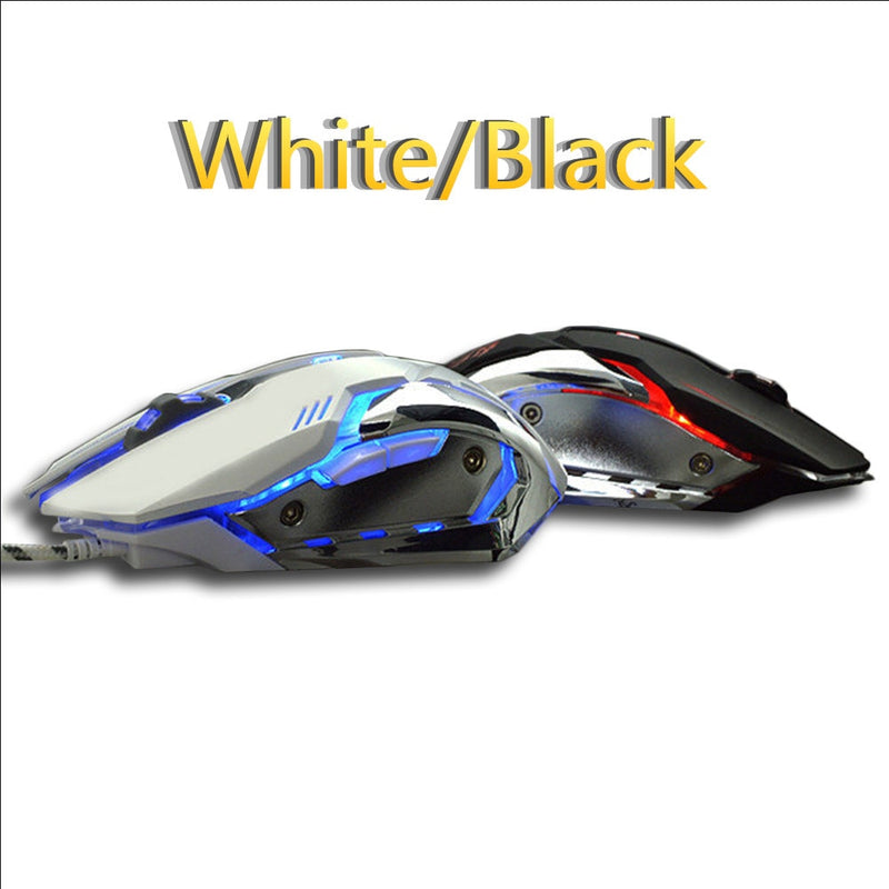 Silent mute noiseless 3200dpi Adjustment USB 6D Wired Optical Computer Gaming Mouse LED Mice for Computer PC Laptop for Dota 2