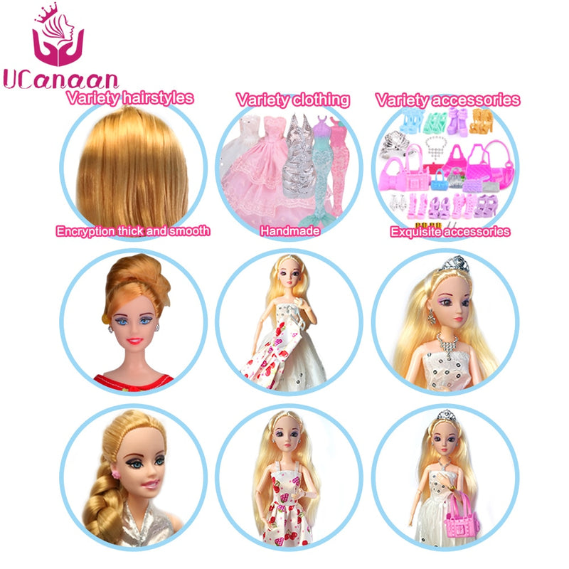 Muñeca con 83 accesorios DIY Dressup Toys para niñas Fashionista Ultimate Fashion Princess Dolls Set